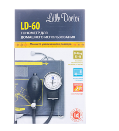 Тонометр Little Doctor LD-60 (33-46 cм) механічний з вбудованим стетоскопом LD-60  фото
