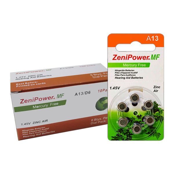 Батарейка повітряно-цинкова  ZeniPower A13 Pack (6 шт.) батА13 фото