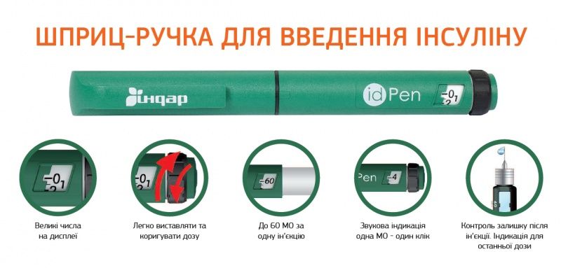 Шприц-Ручка інсулінова IdPen Індар  idPen фото